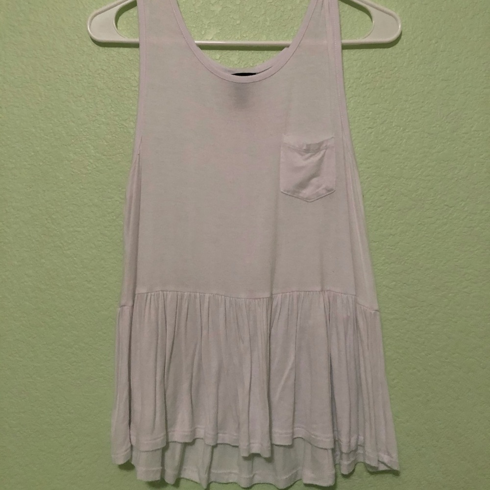 Flowy white tank top